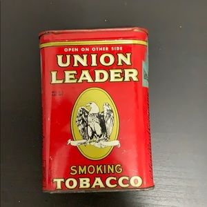 Union leader antique tobacco tin